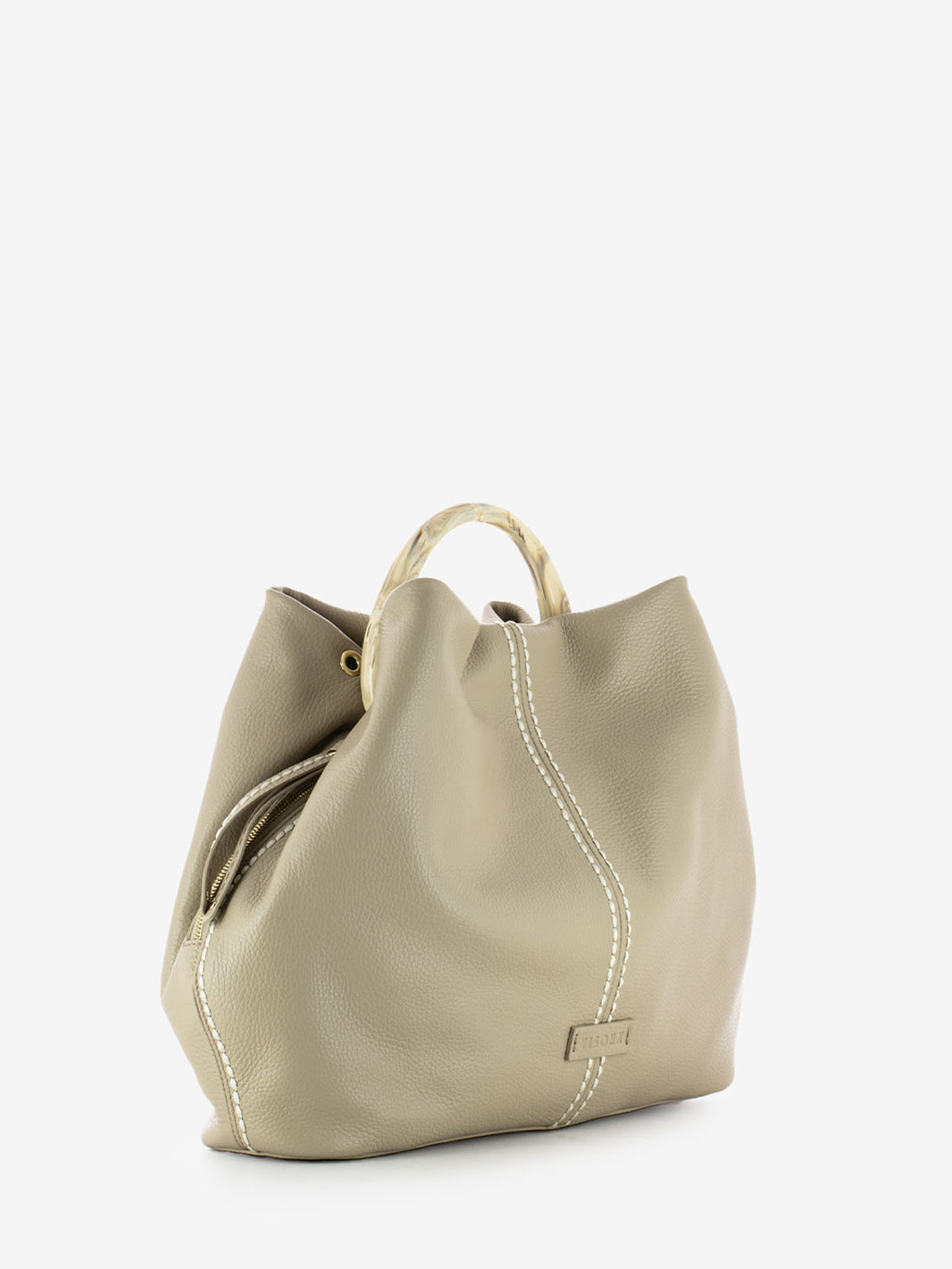 Borsa California a mano greige