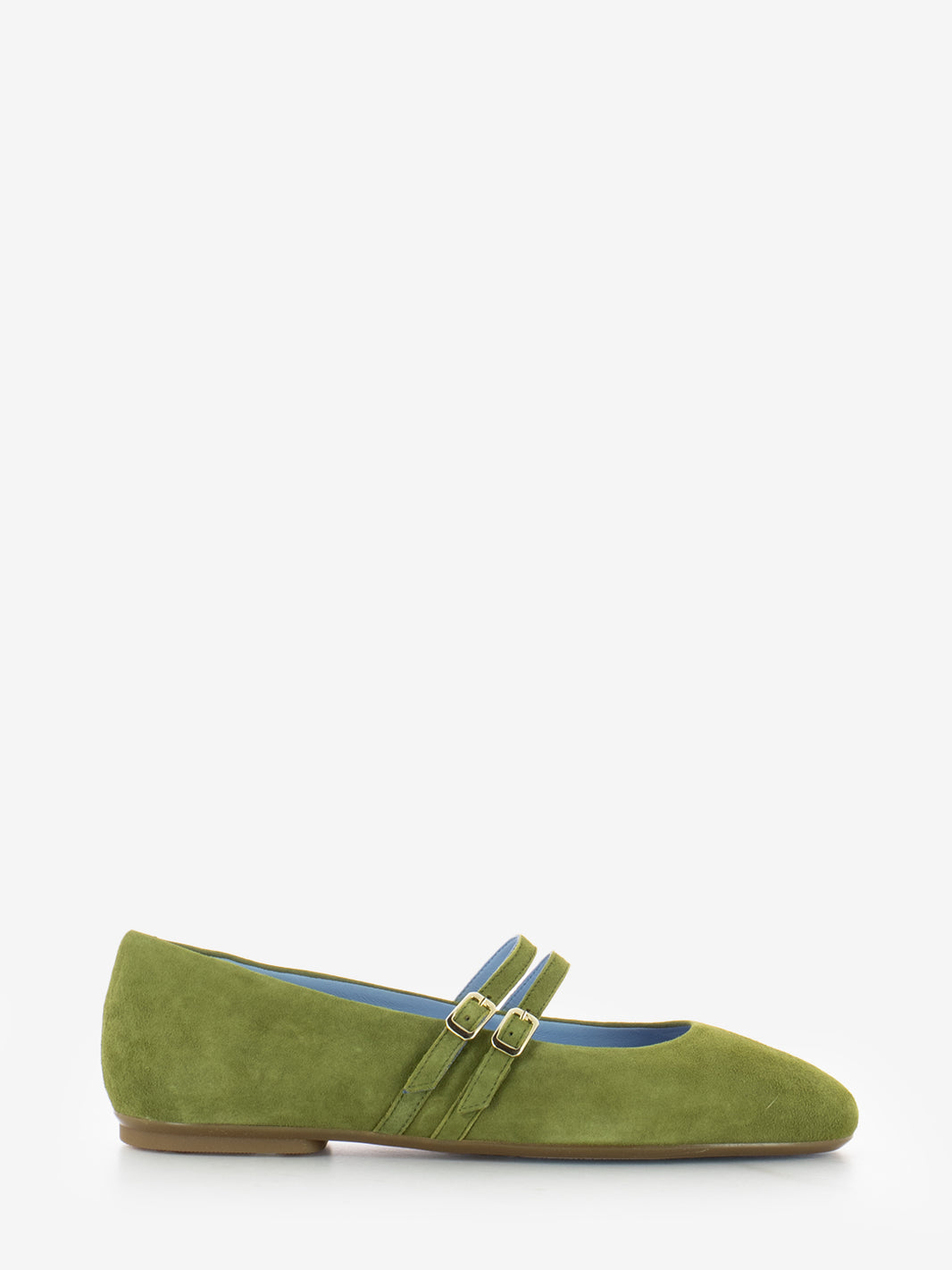 Ballerina Karlie velvet suede army green