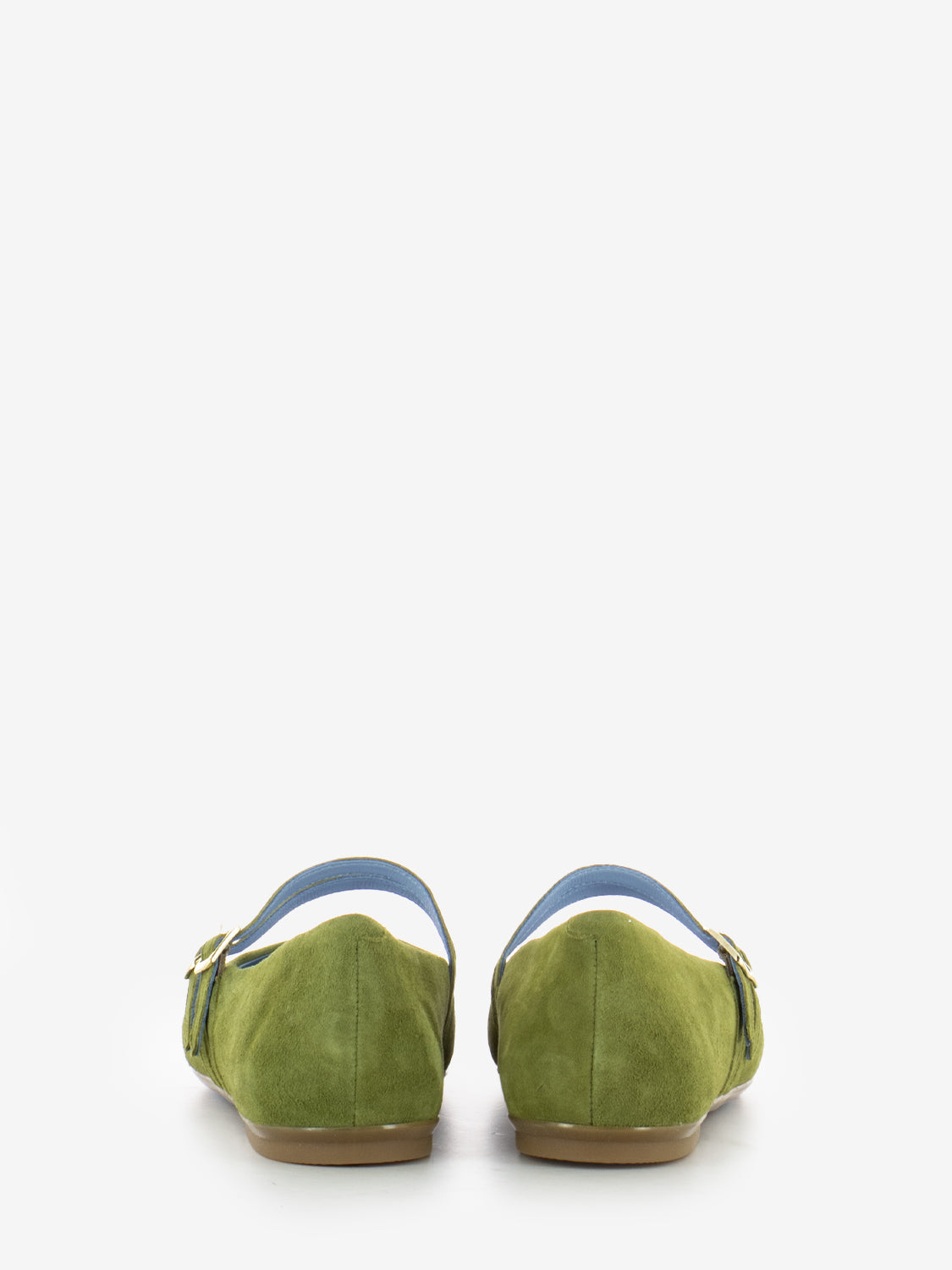 Ballerina Karlie velvet suede army green