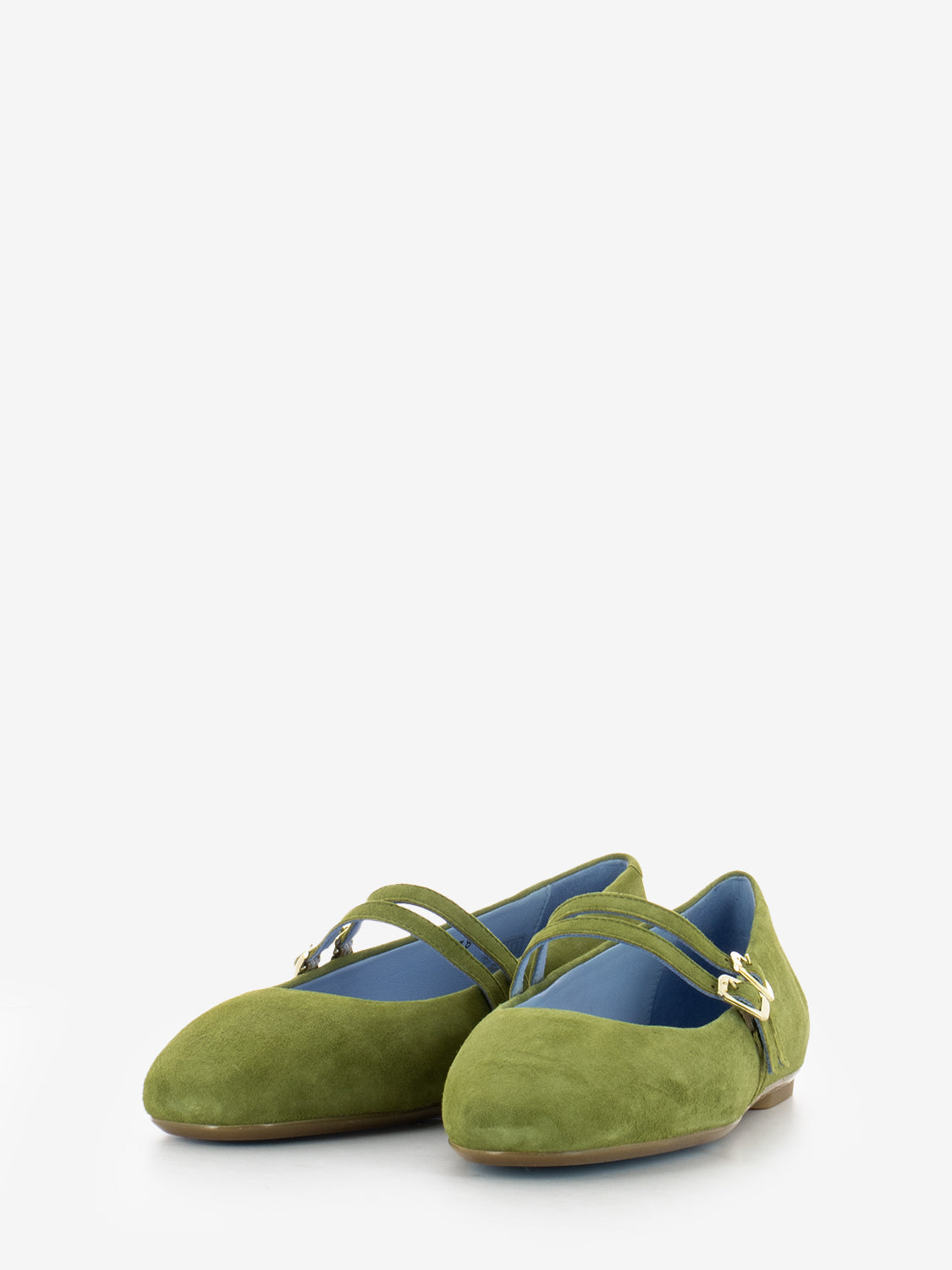 Ballerina Karlie velvet suede army green