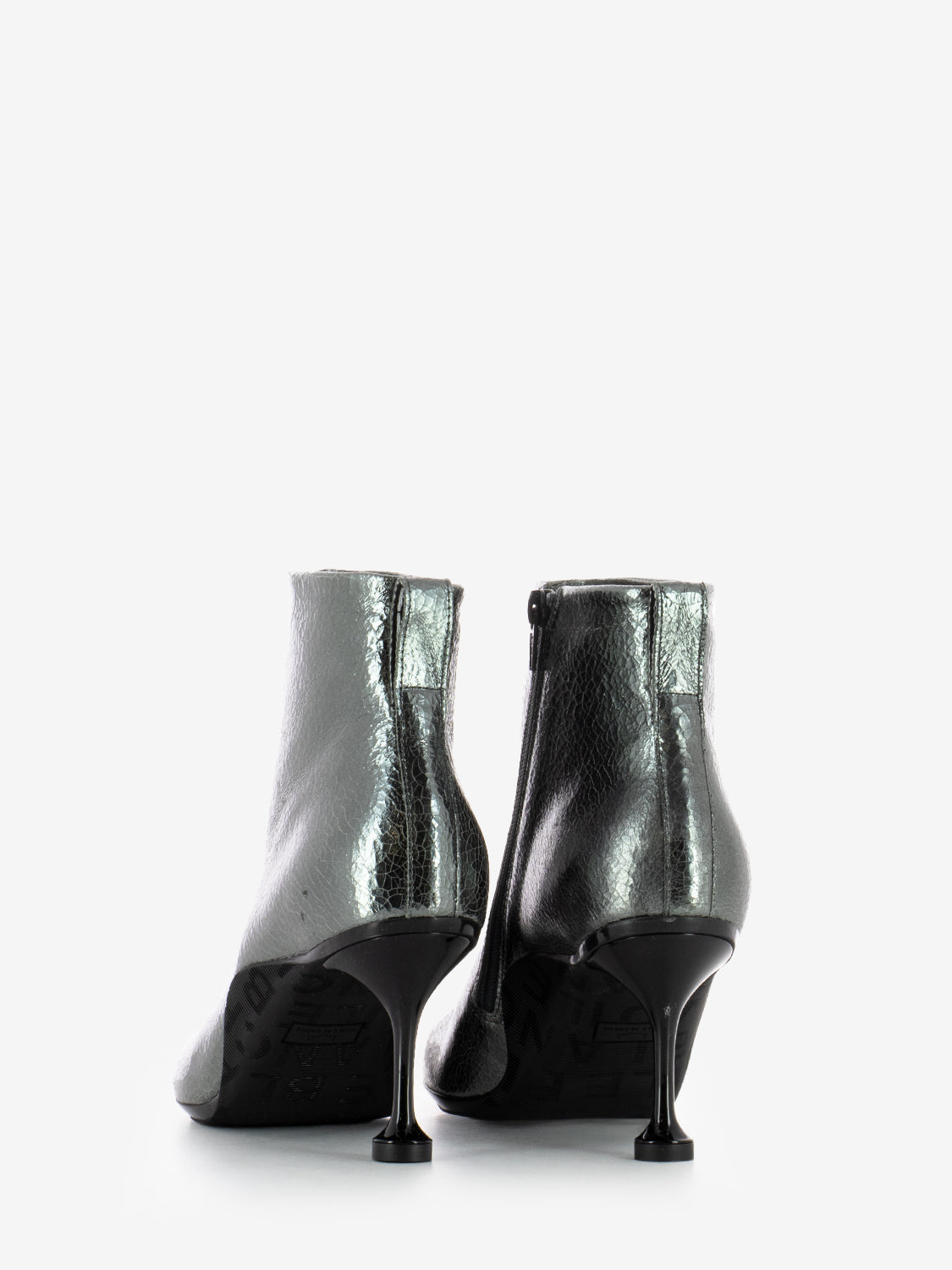 Cosmo Booty laminated Goat skin silver