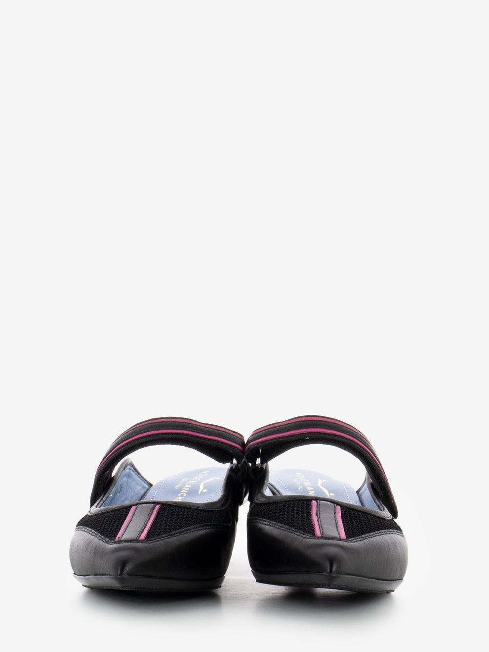 Hilly Hop mule calf mesh black / fuxia