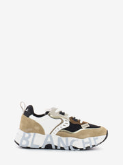 VOILE BLANCHE - Sneakers Club 105 suede fabric nylon light brown / black / dove