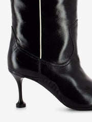 VOILE BLANCHE - Stivali Nashville in pelle shiny black