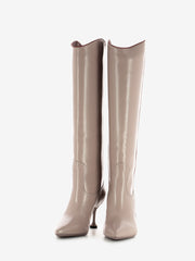 VOILE BLANCHE - Stivali Nashville in pelle shiny malva