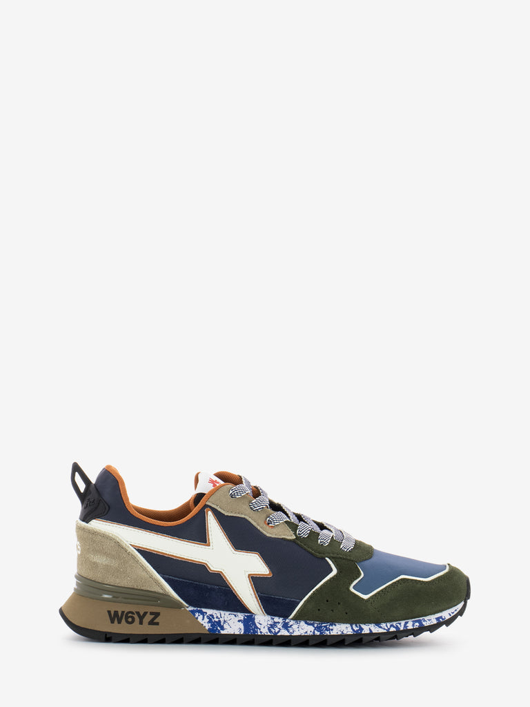 W6YZ - Sneakers Jet-M suede nylon marble sole / militare / navy / azure