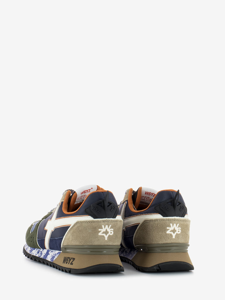 W6YZ - Sneakers Jet-M suede nylon marble sole / militare / navy / azure