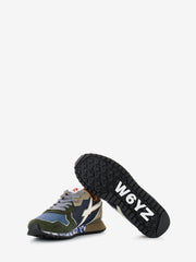 W6YZ - Sneakers Jet-M suede nylon marble sole / militare / navy / azure