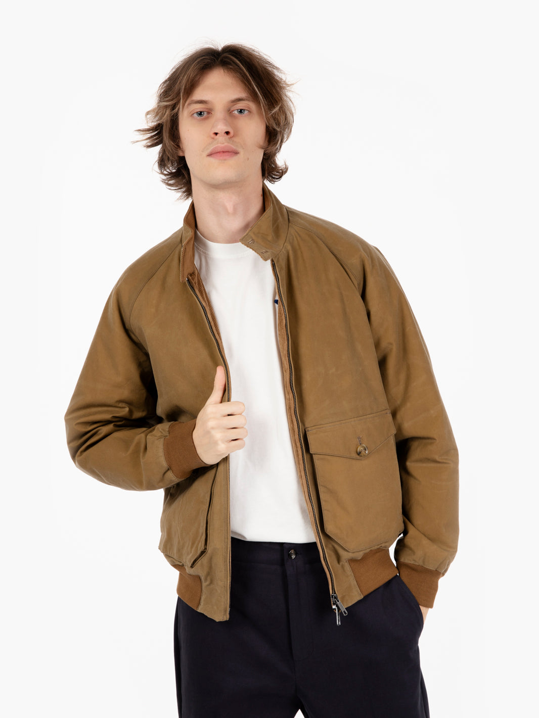 Giacca G9 AF waxed pocket tan