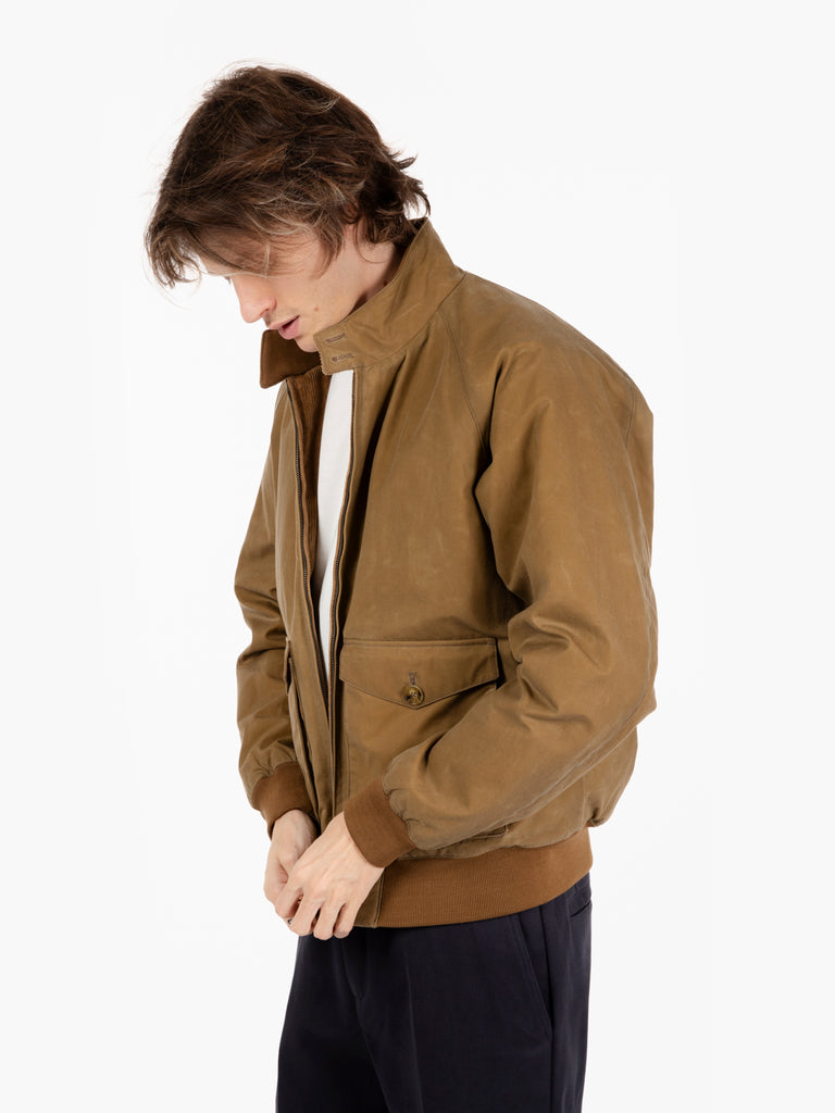 BARACUTA - Giacca G9 AF waxed pocket tan