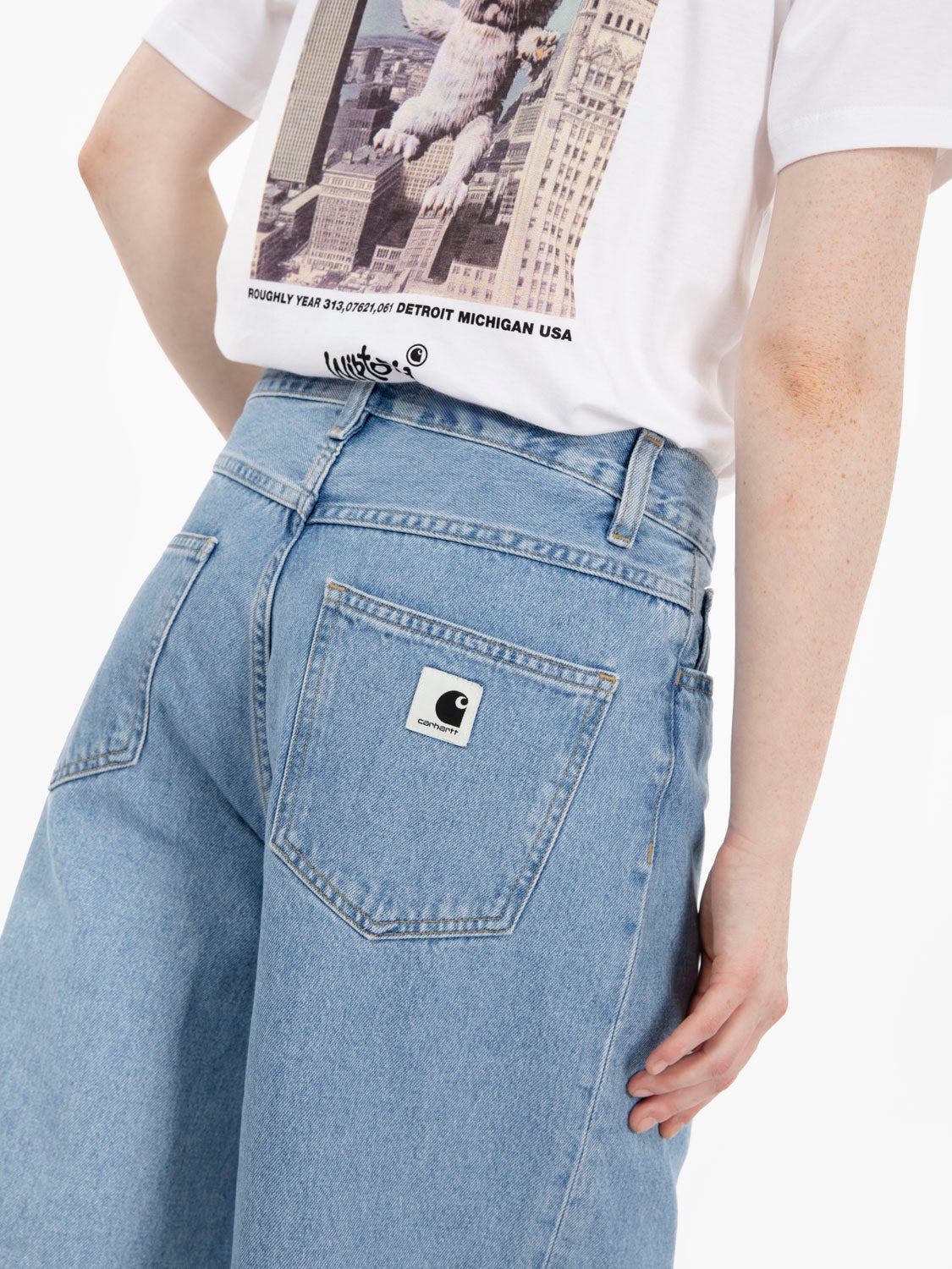 W' Brandon pant light blue stone bleached 