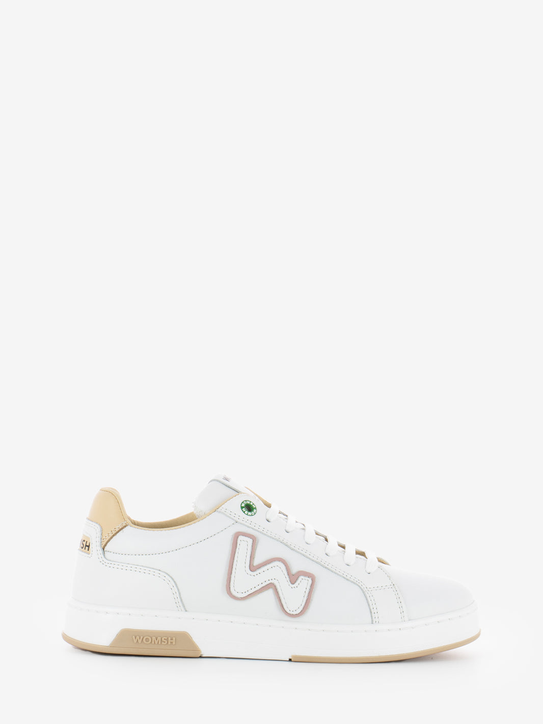 Double leather white / ivory sneakers