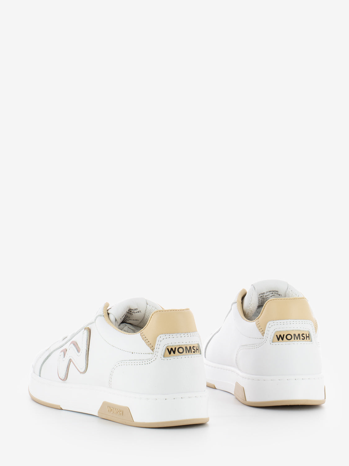 Double leather white / ivory sneakers