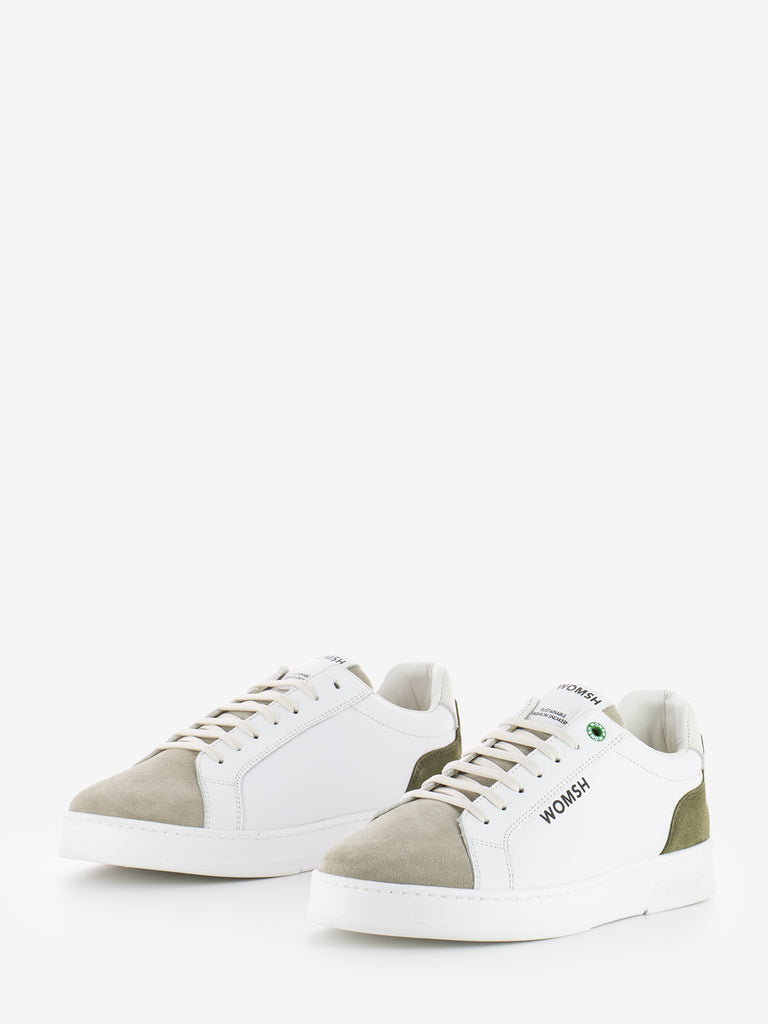 WOMSH - Sneakers Double leather white / moss