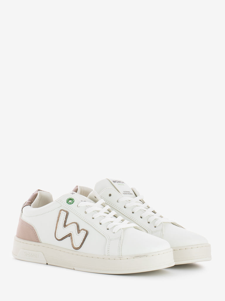 WOMSH - Sneakers double vegan white / nude