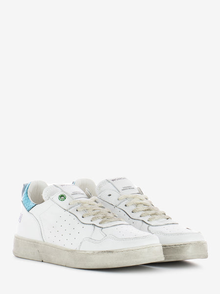 Sneakers Hyper leather white / torquoise