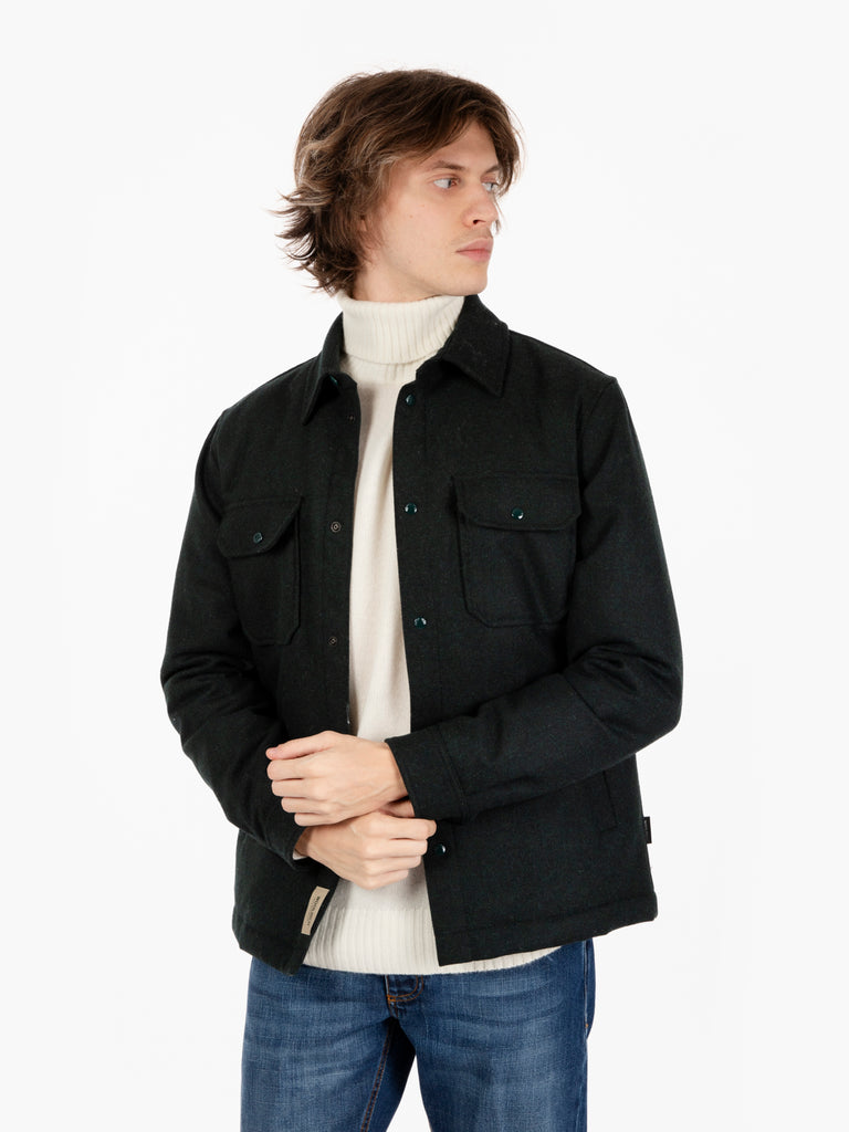 WOOLRICH - Alaskan wool overshirt ponderosa pine