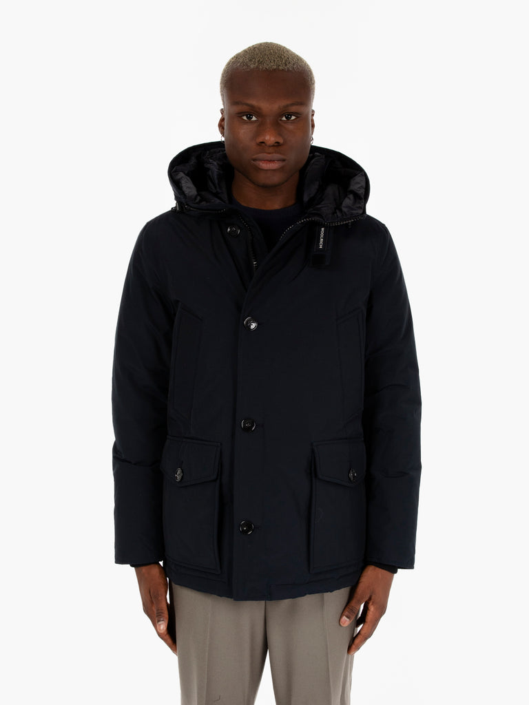 WOOLRICH - Arctic anorak jacket melton blue