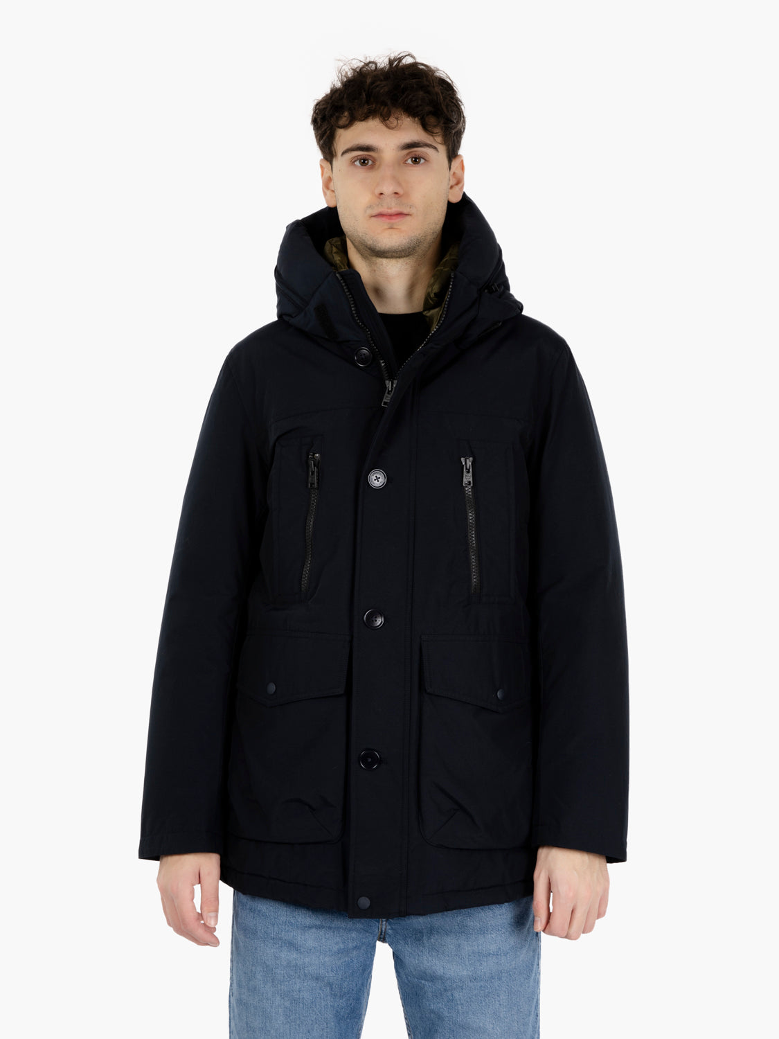 Arctic Parka Evolution in Ramar Cloth melton blue