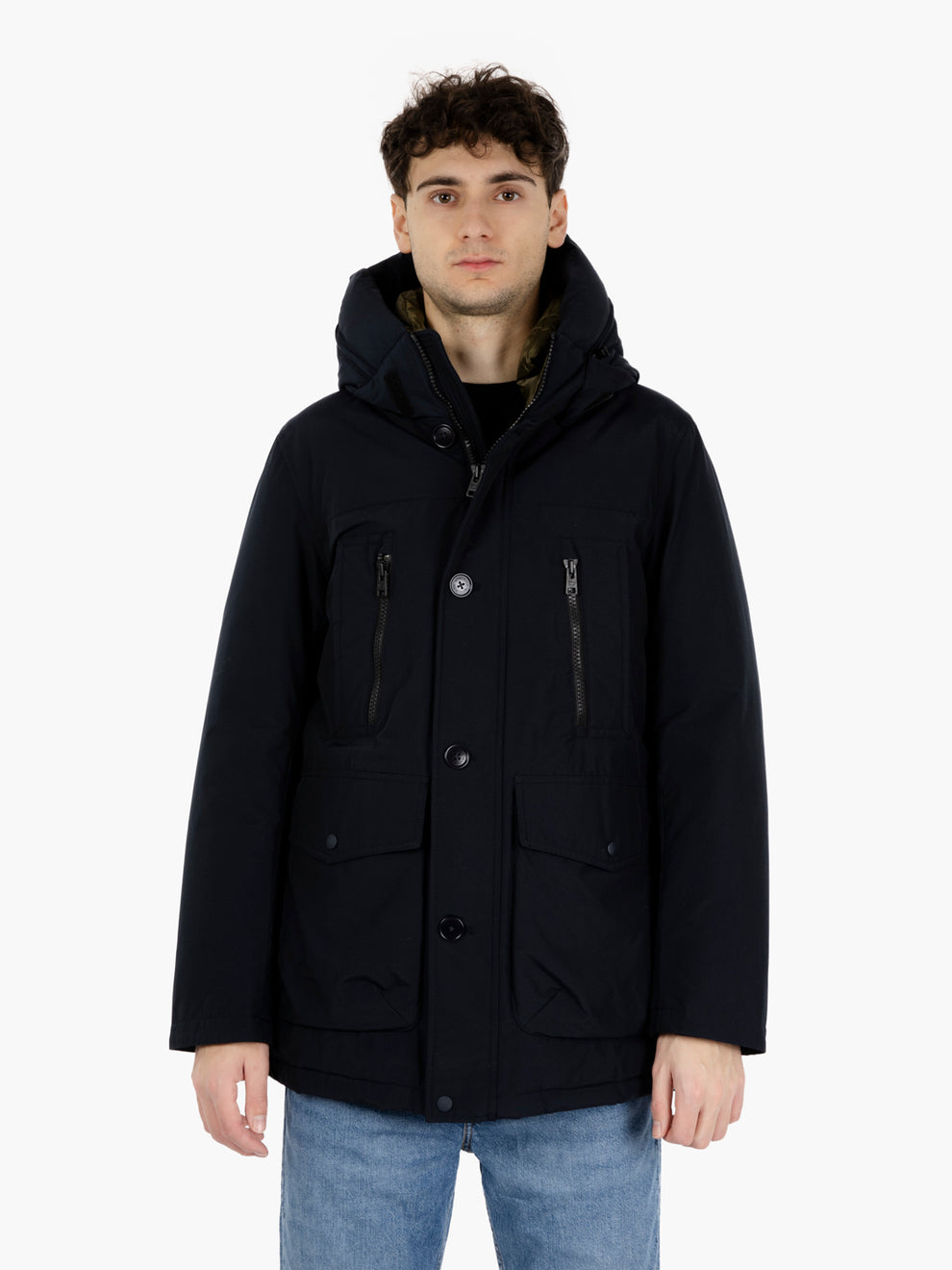 Arctic Parka Evolution in Ramar Cloth melton blue