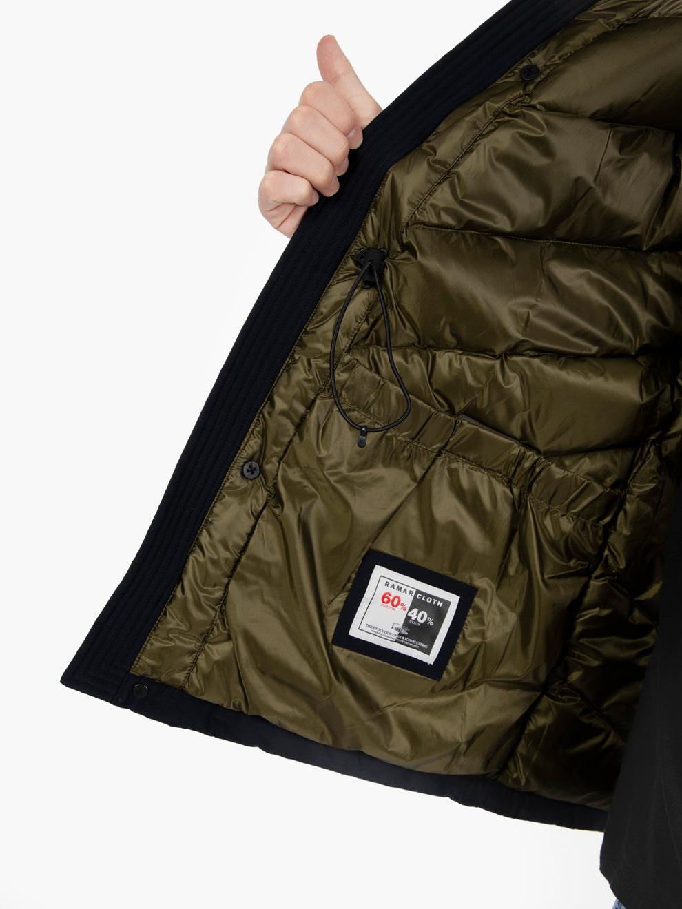 Arctic Parka Evolution in Ramar Cloth melton blue