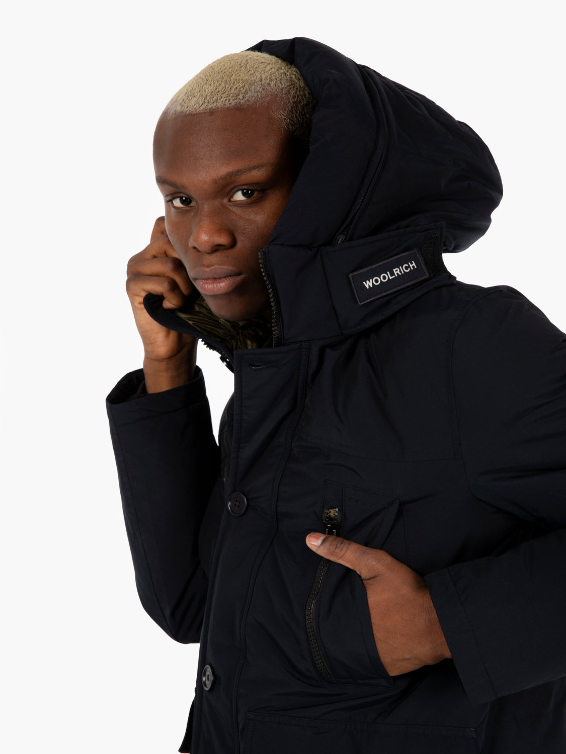 Arctic Parka Evolution in Ramar Cloth melton blue