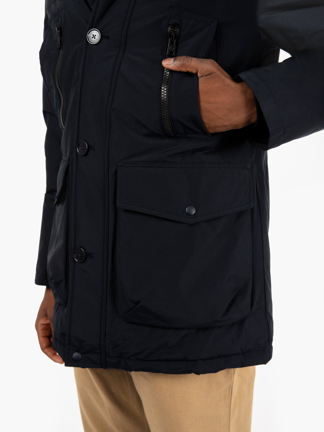 Arctic Parka Evolution in Ramar Cloth melton blue