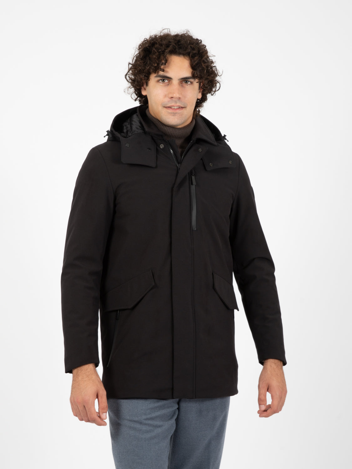 Arctic stretch down parka black