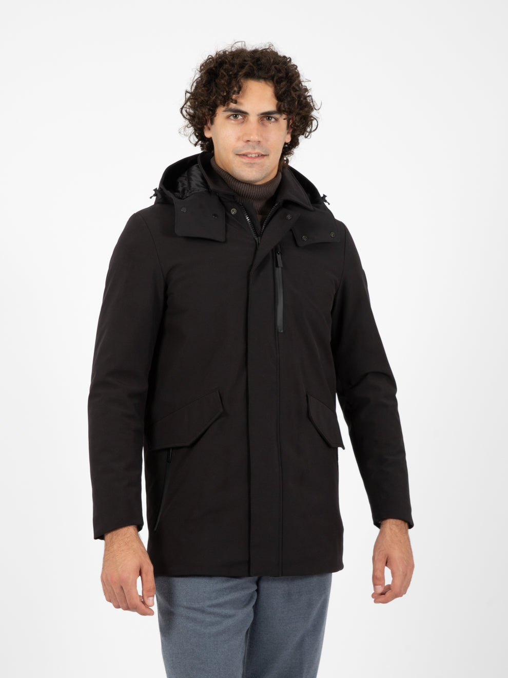 Arctic stretch down parka black