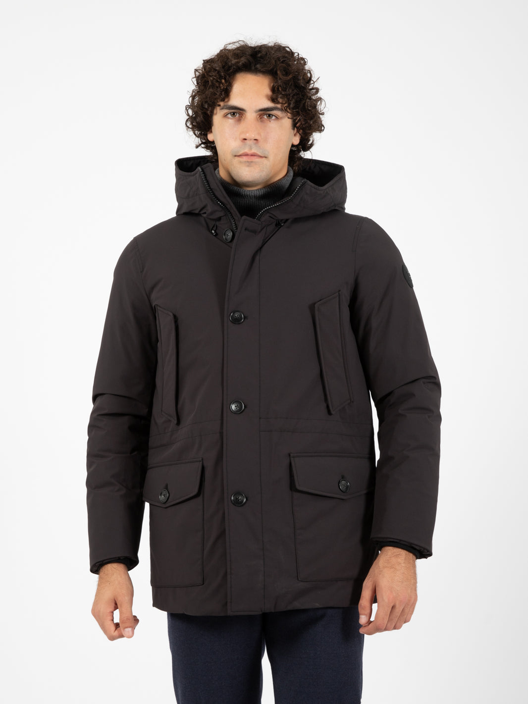 Arctic stretch down parka black