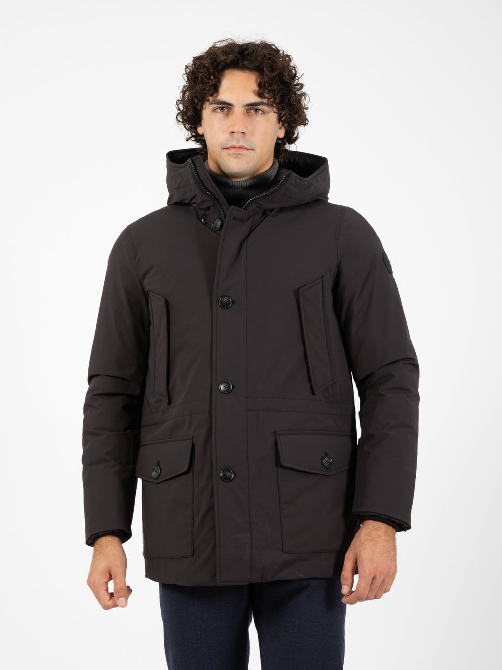 Arctic stretch down parka black
