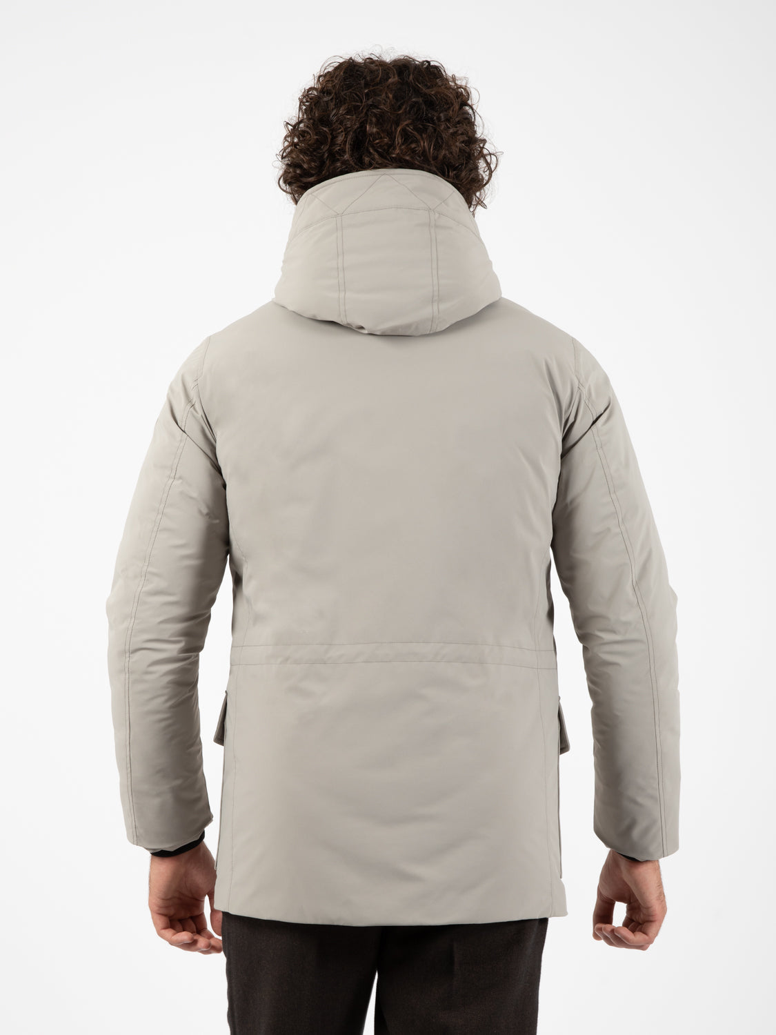 Arctic stretch down parka taupe