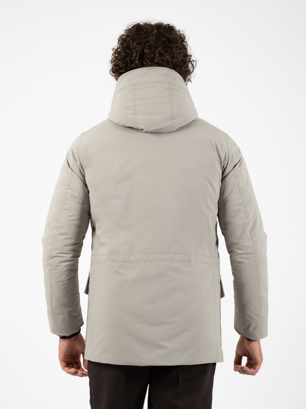 Arctic stretch down parka taupe
