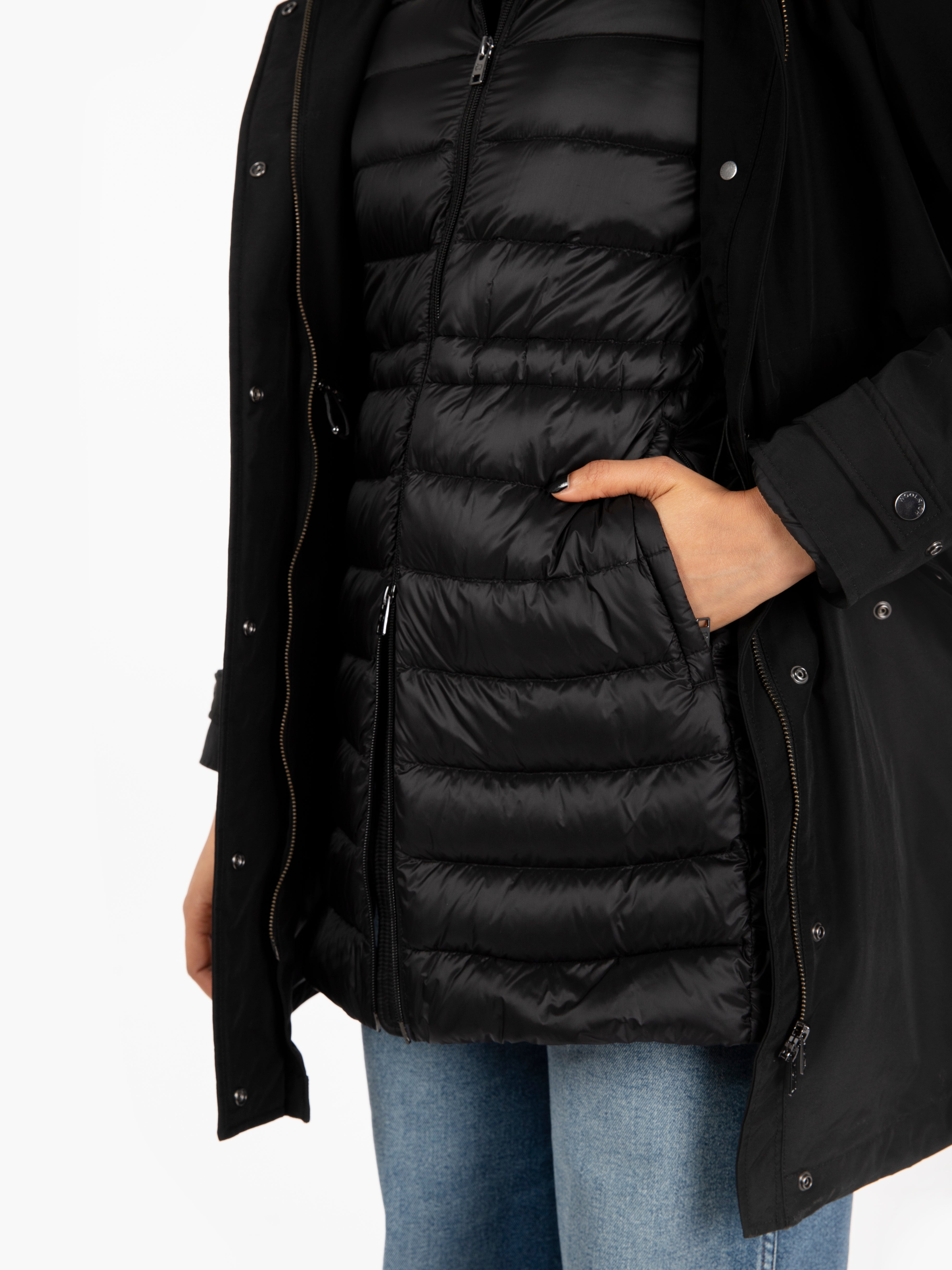 すぐ届く＊国内即発＊WOOLRICH AUTHENTIC 3 IN 1 PARKA (S) Woolrich - Authentic 3 in 1 parka black | STIMM