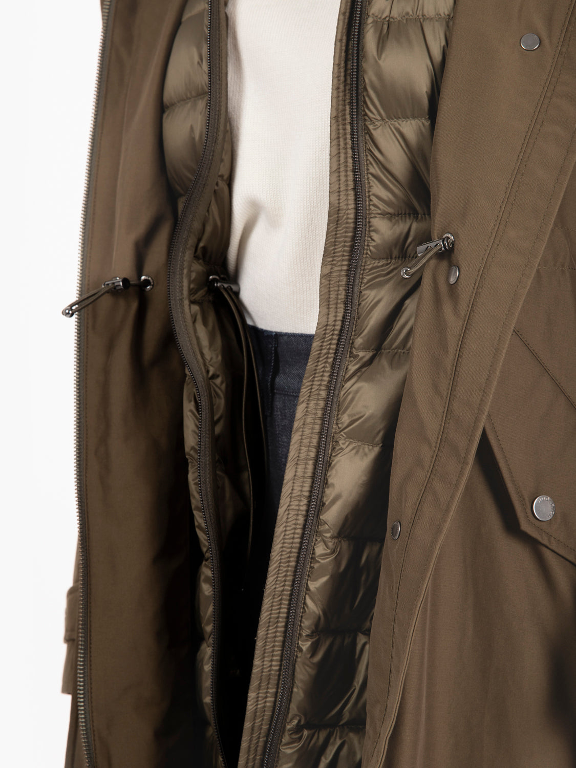 Authentic 3 in 1 parka dark green