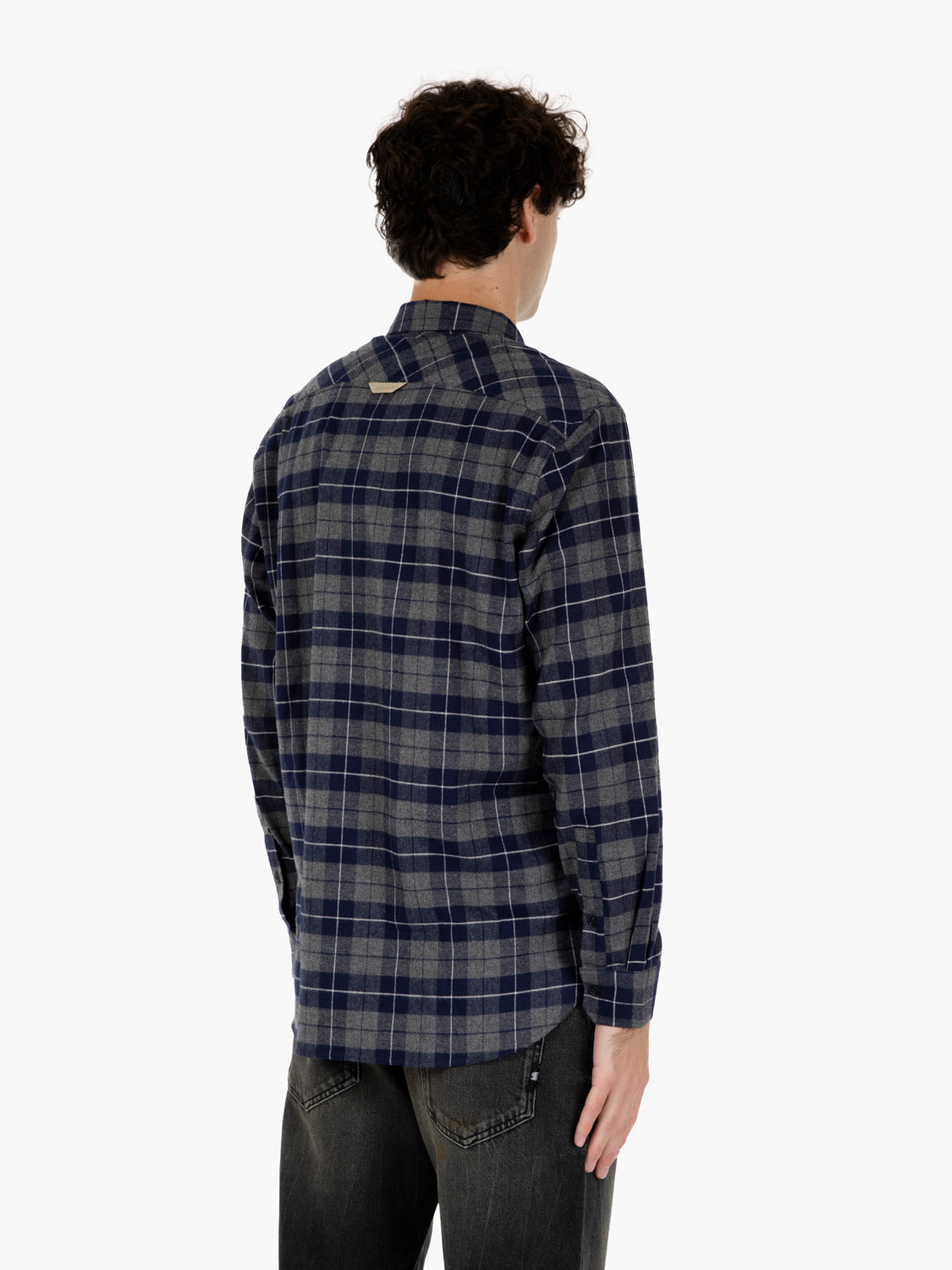 Camicia in flanella quadri blu