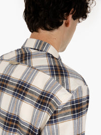 Camicia in flanella quadri cream