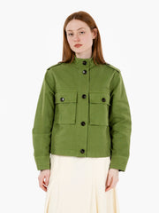 WOOLRICH - Canvas GD overshirt cypress