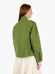 WOOLRICH - Canvas GD overshirt cypress