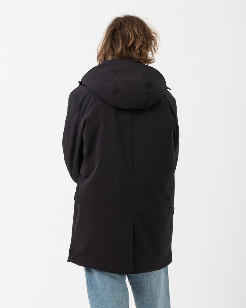 WOOLRICH - Cappotto Barrow mac soft shell nero