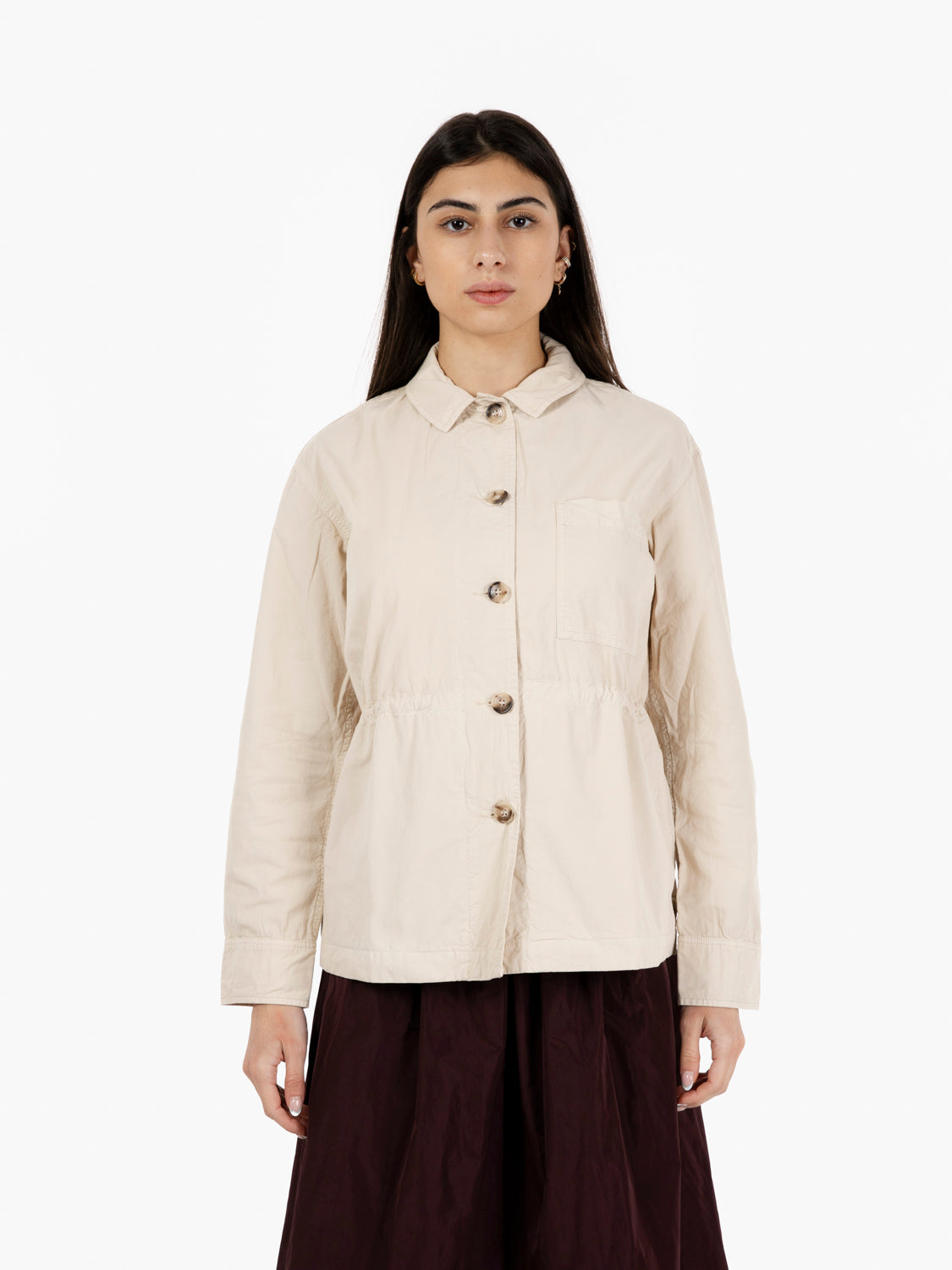 Gabardine overshirt light oak