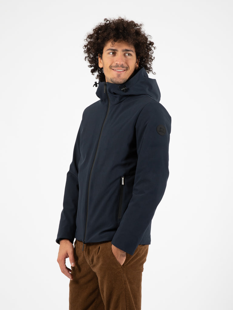 WOOLRICH - Pacific soft shell jacket melton blue