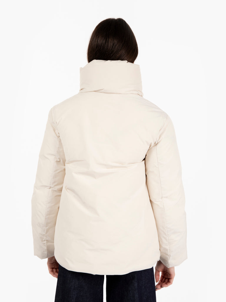 WOOLRICH - Luxury cocoon jacket milky cream