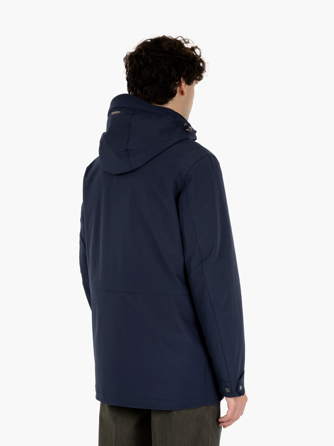 Shell Barrow Woolrich - Soft Shell Barrow Mac coat melton blue | STIMM