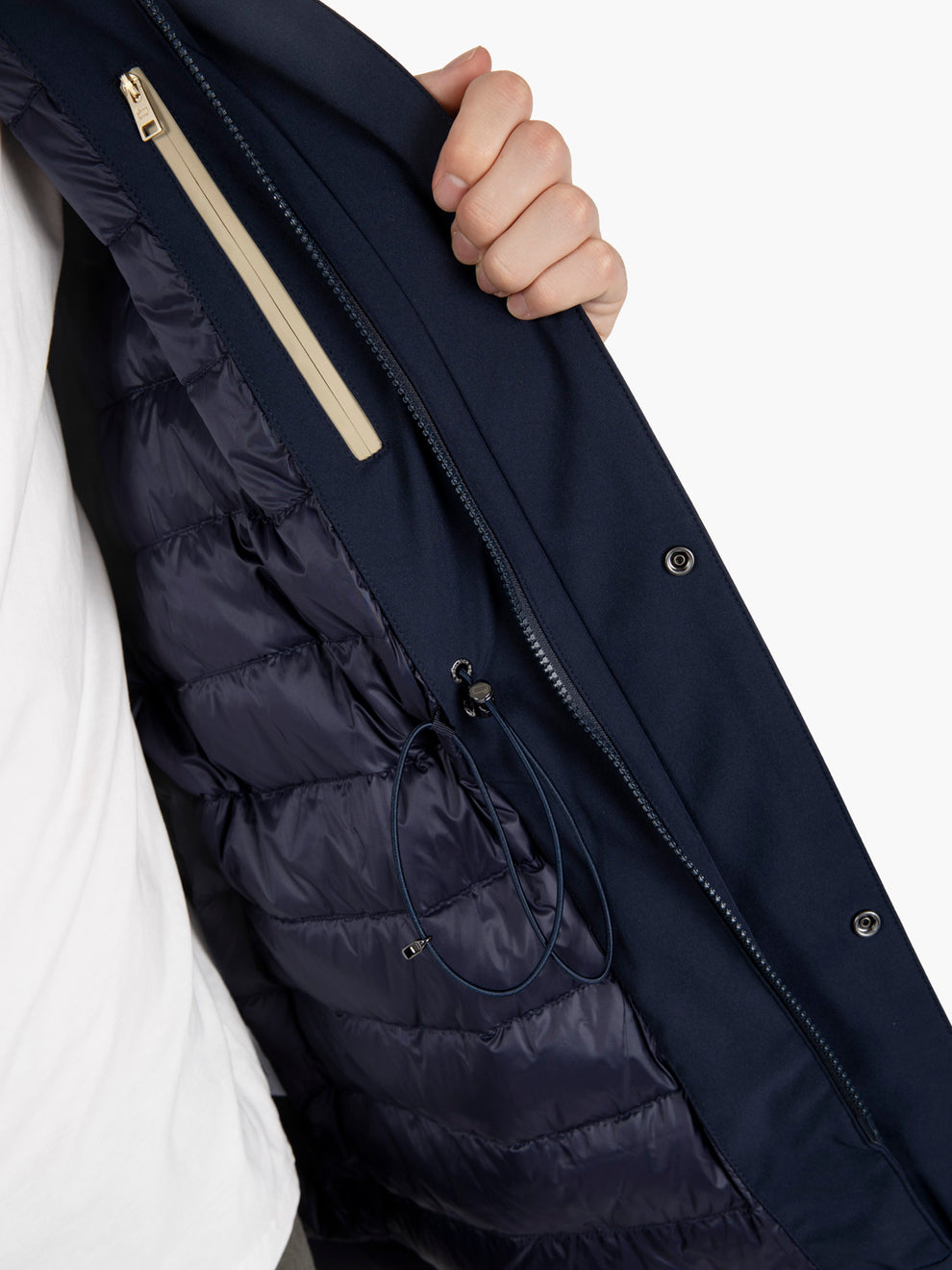 Soft Shell Barrow Mac coat melton blue