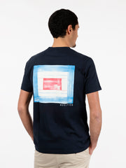 WOOLRICH - T-shirt flag bright melton blue