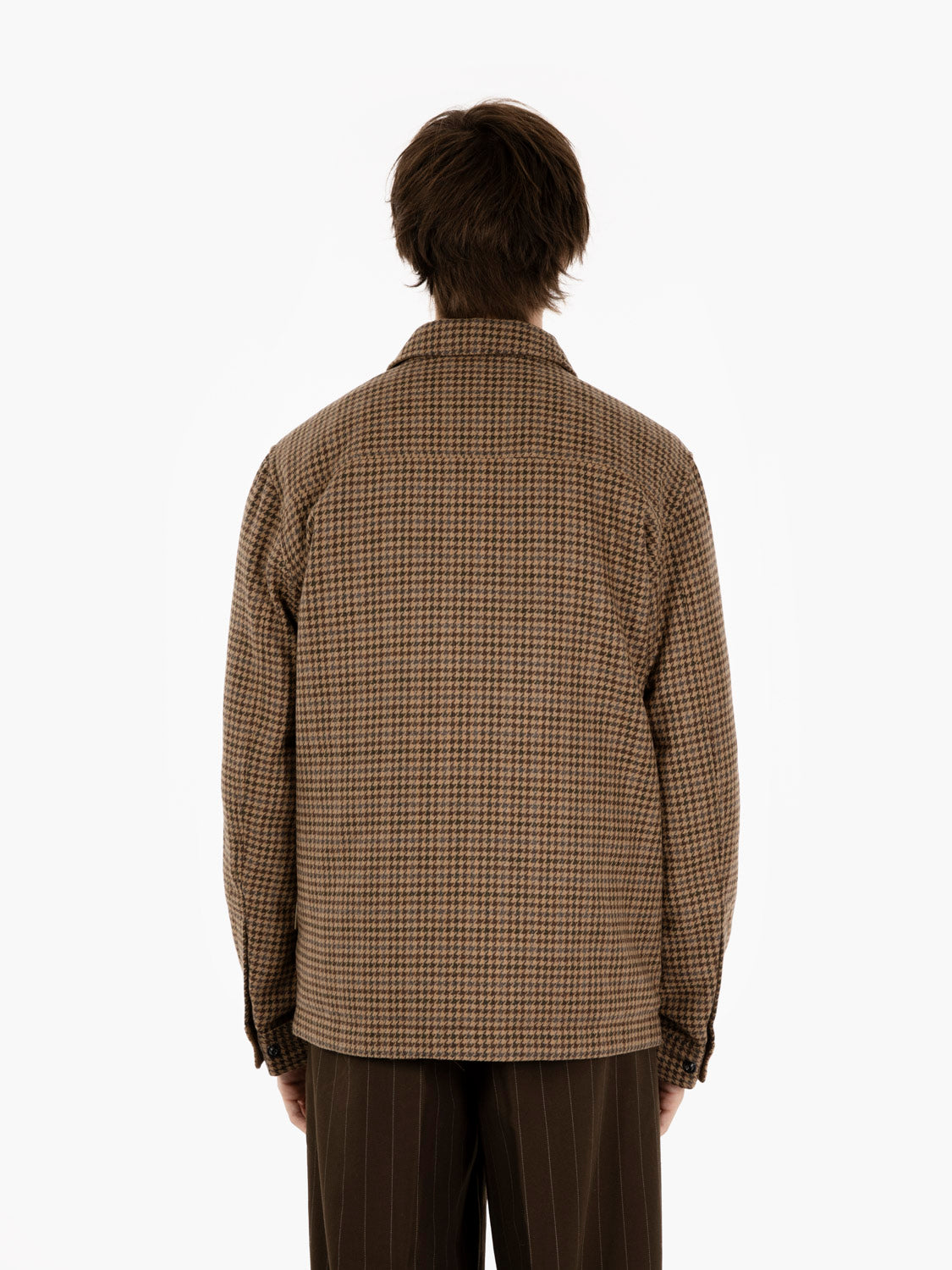Wool check Alaskan shirt jacket brown
