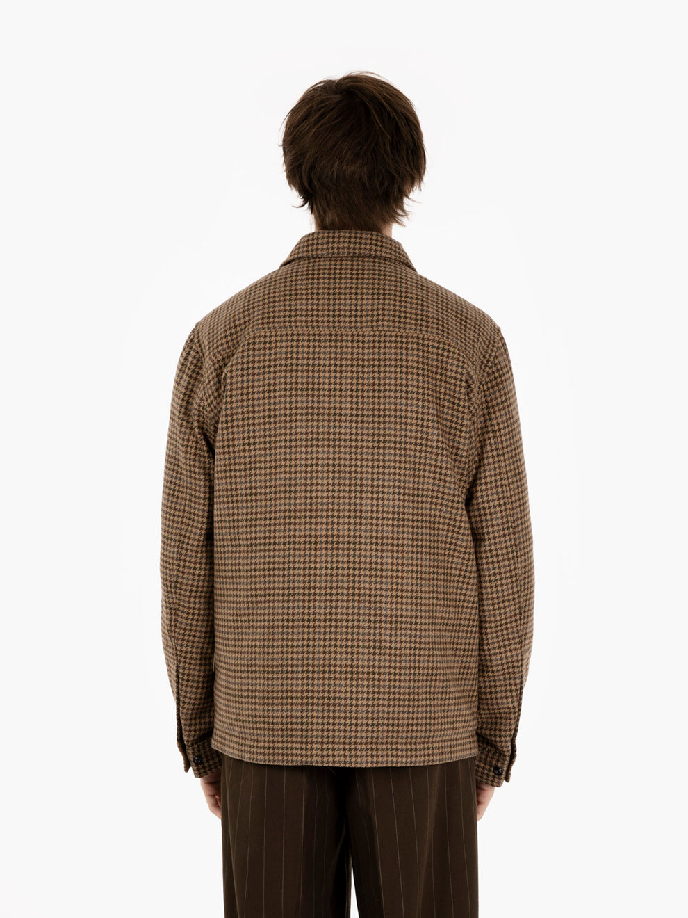 Wool check Alaskan shirt jacket brown