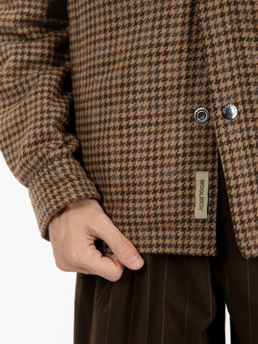 Wool check Alaskan shirt jacket brown