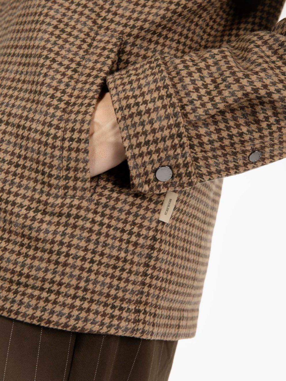 Wool check Alaskan shirt jacket brown